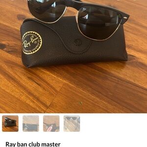 Ray-Ban Black and Gold Sunglasses